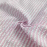 Vayliro Seersucker Streifen Stoff Meterware,2m x 145cm Seersucker Stoff Bekleidungsstoff Stoffe zum Nähen Kleiderstoff für DIY Basteln Hemden Kleidungsdekorationen Heimdekoration,Rosa B