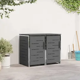 vidaXL Mülltonnenbox 138 x 77,5 x 112,5 cm anthrazit