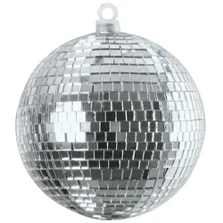 SATISFIRE Spiegelkugel 10cm silber Discokugel Mirrorball Party Disko Deko