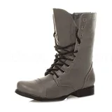 DAMEN GRAUE MILITÄR STIEFEL SPRINGERSTIEFEL ARBEITSSTIEFEL ARMEE GRÖSSE 3 36