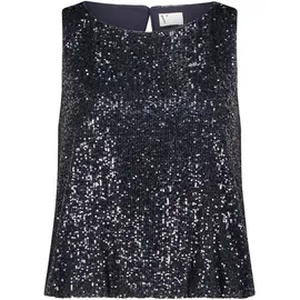 Vera Mont Damen im Glitzer-Look Blau L