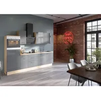 OPTIFIT Küchenzeile Jonte 270 cm anthrazit hochglänzend