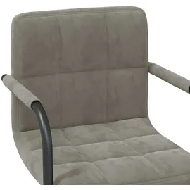 vidaXL Esszimmerstühle 2 Stk. Drehbar Hellgrau Samt