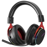 TAMEY 5,8-G-Bluetooth-Gaming-Headset mit Mikrofon mit Geräuschunterdrückung Gaming-Headset (Bluetooth, PS5/PS4/Switch/PC-Gaming-Headset für eSportler, Hobby-Gamer) schwarz