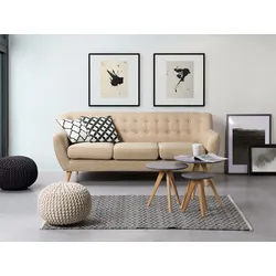 3-Sitzer Sofa beige / hellbraun MOTALA