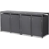 ML-Design Mülltonnenbox 264 x 116 cm grau