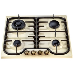 HCB60N Nostalgie Gaskochfeld 60 cm Regler frontal 4 Flammen 10,8 kW
