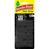 WUNDER-BAUM Vent Wrap Lufterfrischer fürs Lüftungsgitter Bietet lang anhaltenden Duft Unauffälliges Design|Black Ice, 4 Stück