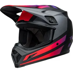 Bell MX-9 MIPS Alter Ego, Motocrosshelm - Matt Schwarz/Grau/Rot/Lila - XXL