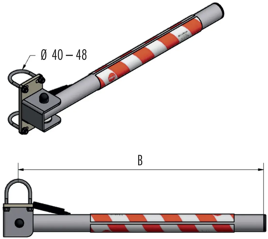 Hailo Professional Sicherheitsschranke, Edelstahl 1.4301 Breite 575 mm