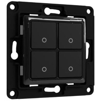 Shelly Wall Switch 4-fach schwarz, Unterputz, Wandschalter (WS4-BLACK)