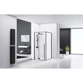 REA Fargo Duschkabine 90 x 195 cm rechts schwarz transparent