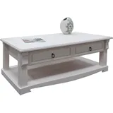 Home Affaire Couchtisch »Anna« weiß, B:120cm H:43cm T:65cm, Tische, Couchtisch, Kaffeetisch mit Schublade und Ablage, Massivholz, FSC®,
