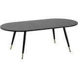 Wohnling Couchtisch Schwarz Holzwerkstoff, Marmoroptik, Oval konisch, 60x41.5x120 cm