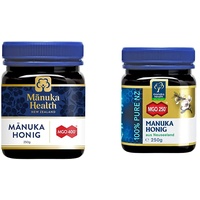 Manuka Health - Manuka Honig MGO 400+ 250 g - 100% Pur aus Neuseeland mit zertifiziertem Methylglyoxal Gehalt & ig MGO 250+ (250 g) - 100% Pur aus Neuseeland mit zertifiziertem Methylglyoxal Gehalt