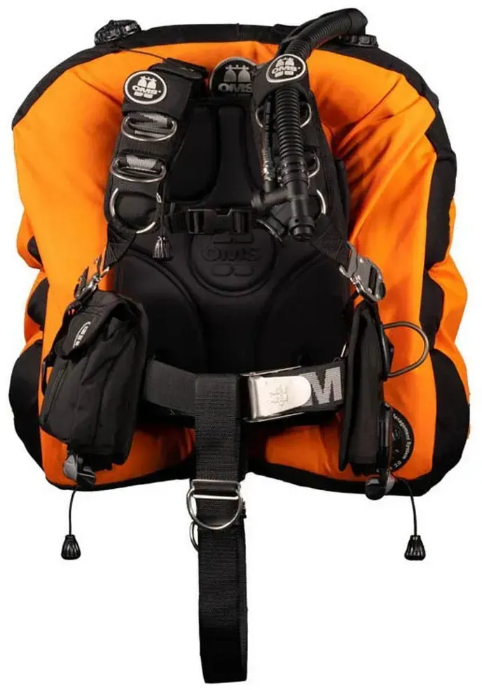 Oms Ss Comfort Harness Iii Signature With Deep Ocean 2.0 Flügel - Lava Orange / Black - One Size