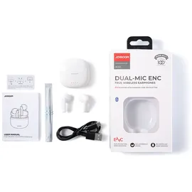Joyroom TWS Bluetooth In-Ear-Kopfhörer - Kabellos, wasserdicht IPX4 Weiß