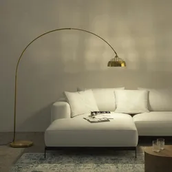 TecTake GmbH Bogenleuchte Arcus, Stahl, Retro-Stil, 60W - gold