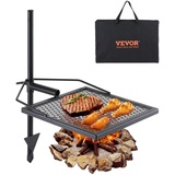 Vevor Campinggrill 405 x 405 mm, Holzkohlegrill Tragbarer Grillrost 6 kg Belastbarkeit 300 °C Freistehend Spießbratengrill BBQ Grill für Camping