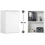 mokebo Mehrzweckschrank Weiß Holzwerkstoff, 1 Fächer, 60x81x34 cm, Waschküche, Mehrzweckschränke