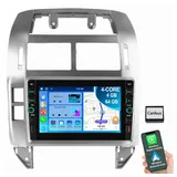 ESSGOO Für VW Polo 9N 2001-2009 CarPlay Android 15 Navi RDS Autoradio (RDS, Digitalradio (DAB), FM, AM, Carplay Android Auto Bluetooth EQ USB Navi WIFI) silberfarben