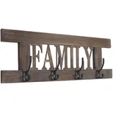 MCW Garderobenpaneel Familie 20 x 60 cm Braun
