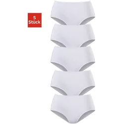 Taillenslip PETITE FLEUR, Damen, Gr. 44/46, weiß, Obermaterial: 95% Baumwolle, 5% Elasthan, unifarben, körpernah, Unterhosen, aus elastischer Baumwoll-Qualität
