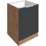 KOCHSTATION Spülenschrank »KS-Luhe«, 60 cm breit, grau