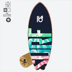 Balance Board Surfer – Surf Trainer mit Korkrolle SCHWARZ No Size