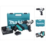 Makita HP 333 DSAW Akku Schlagbohrschrauber 12 V 30 Nm Weiß + 1x Akku 2,0 Ah + Ladegerät + Holster + Koffer