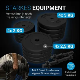 ArtSport Hantelset 40 kg Kurzhantelset 2er Set schwarz