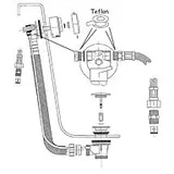 Ideal Standard Ab- und Überauf, mit Zulauf, Chrom T6492AA mit Zulauf, chrom