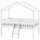 Vipack Hausbett Dallas 90 x 200 cm Kiefer massiv weiß lackiert