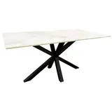 Actona Esstisch Heaven 160 x 90 cm Stein, Marmor, Granit Schwarz, Weiß Schwarz /