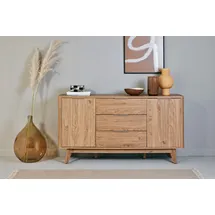 Jahnke Sideboard Wave 149,5 x 80 x 39,8 cm Braun / Weiß