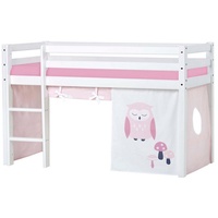 Hoppekids Hochbett »ECO Dream, Kinderbett, Spielbett, Halbhohes Bett aus Massivholz«, rosa