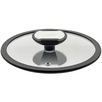 Berndes Glasdeckel BALANCE 16 cm transparent Ø Silikonrand schwarz