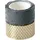 Folia Washi-Dekor Spitzenbordüren grau/gold 2er Set 25 mm x 5 m
