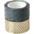 Folia Washi-Dekor Spitzenbordüren grau/gold 2er Set 25 mm x 5 m