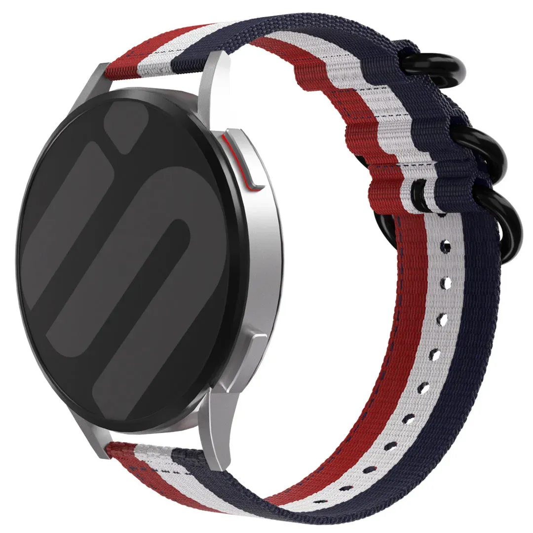 Strap-it Gard Pro Health 4 smartwatch Armband Nylon für Gard Pro Health 4 Smartwatch - Dreifarbig - Schnallenverschluss