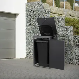ML-Design Mülltonnenbox 68 x 80 x 120 cm anthrazit-holzoptik