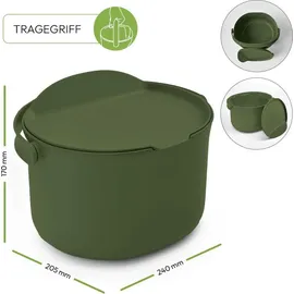 Skaza Exceeding Expectations Behälter für Küchenabfälle, formschöner Komposteimer, olive