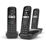 Gigaset AS690 TRIO - 3 Schnurlose DECT Telefone, schwarz