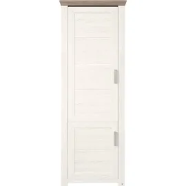 Set One by Musterring Drehtürenschrank "York", weiß (weiß, eiche hell), B:75cm H:207cm T:42cm, MDF, SET ONE BY MUSTERRING, Schränke, Drehtürenschrank, Typ 03, in 3 Farbvarianten, mit Bügelgriff in silber, B 75 x H 207 cm