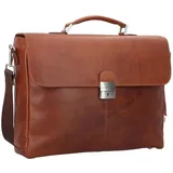 Esquire Dallas Aktentasche Leder 40 cm Laptopfach braun