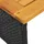 vidaXL Gartensofa in L-Form mit Tisch und Kissen Schwarz Poly Rattan