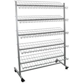 GERSO Schuhständer 100 x 140 x 0 cm 5 Etagen silber
