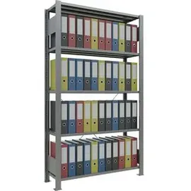 Schulte Lagertechnik Aktenregal 100 x 30 x 180 cm Silber