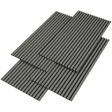 [neu.holz] Wandpaneel Vang hellgrau 4 St. 120 x 60 cm