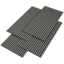 [neu.holz] Wandpaneel Vang hellgrau 4 St. 120 x 60 cm